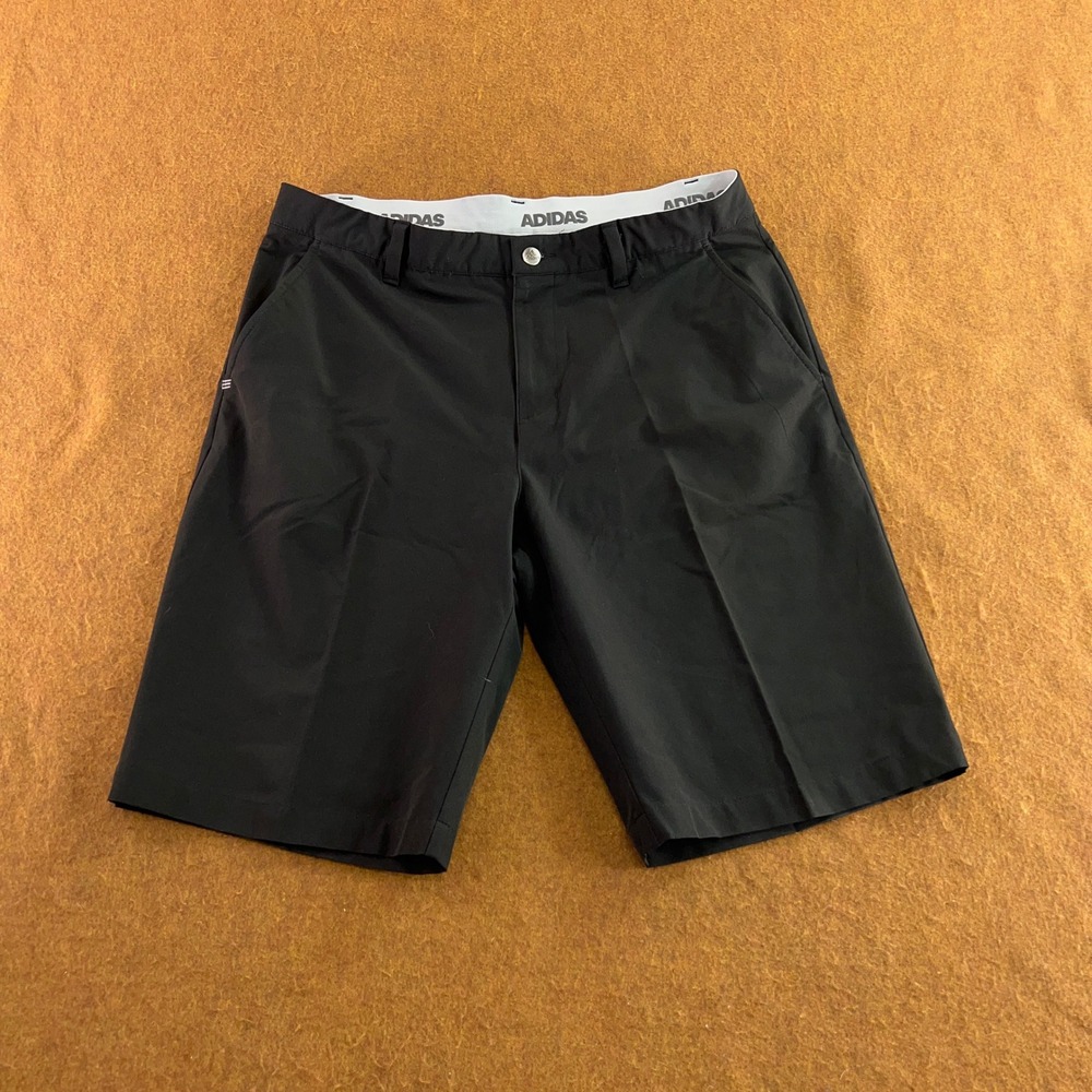 Adidas Mens 34 Black Performance Recycled Stretch Golf Shorts